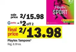 Meijer Playtex Tampons offer