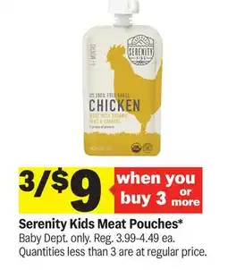 Meijer Serenity Kids Meat Pouches offer