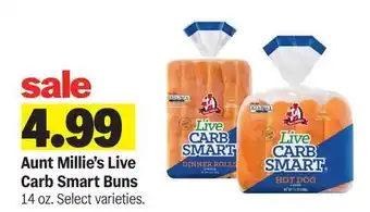 Meijer Aunt Millie's Live Carb Smart Buns offer