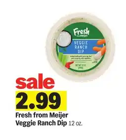 Meijer Meijer Veggie Ranch Dip offer