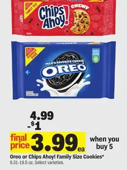 Meijer Oreo or Chips Ahoy! Family Size Cookies offer