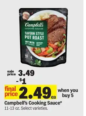 Meijer Campbell's Cooking Sauce offer