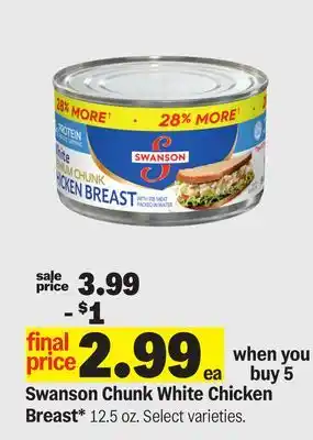 Meijer Swanson Chunk White Chicken Breast offer