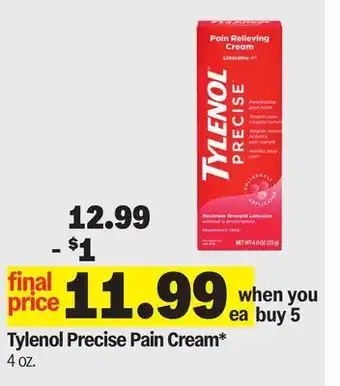 Meijer Tylenol Precise Pain Cream offer