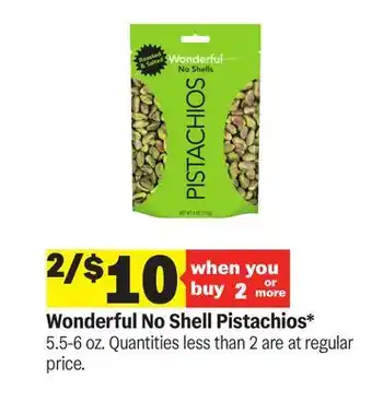 Meijer Wonderful No Shell Pistachios offer