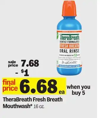 Meijer TheraBreath Fresh Breath Mouthwash offer