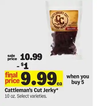 Meijer Cattleman's Cut Jerky offer