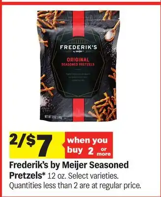 Meijer Frederik's by Meijer Seasoned Pretzels offer