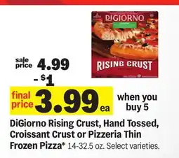 Meijer DiGiorno Rising Crust, Hand Tossed, Croissant Crust or Pizzeria Thin Frozen Pizza offer