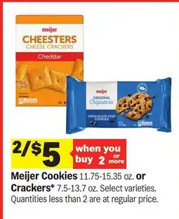 Meijer Meijer Cookies 11.75-15.35 oz. or Crackers* 7.5-13.7 oz offer