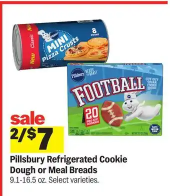 Meijer Pillsbury Refrigerated Cookie Dough or Meal Breads offer