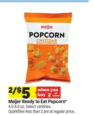 Meijer Meijer Ready to Eat Popcorn offer