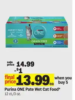 Meijer Purina ONE Pate Wet Cat Food offer