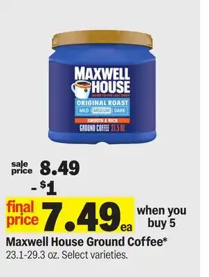 Meijer Maxwell House Ground Coffee offer