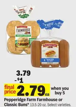 Meijer Pepperidge Farm Farmhouse or Classic Buns offer