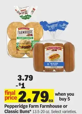 Meijer Pepperidge Farm Farmhouse or Classic Buns offer