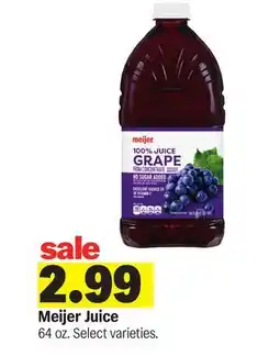 Meijer Meijer Juice offer