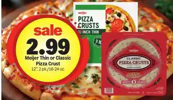 Meijer Meijer Thin or Classic Pizza Crust offer