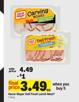 Meijer Oscar Mayer Deli Fresh Lunch Meat offer