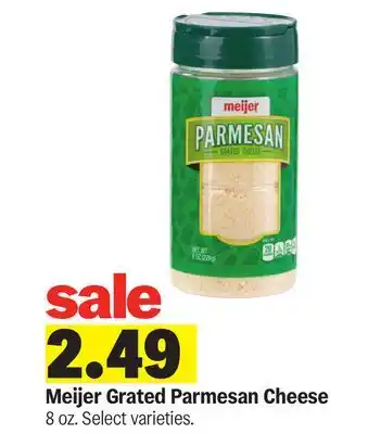 Meijer Meijer Grated Parmesan Cheese offer