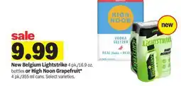 Meijer New Belgium Lightstrike 4 pk./16.9 oz. bottles or High Noon Grapefruit 4 pk./355 ml cans offer