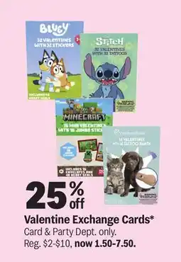 Meijer Valentine Exchange Cards offer