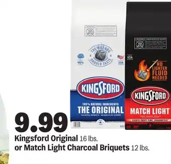 Meijer Kingsford Original 16 lbs. or Match Light Charcoal Briquets 12 lbs offer