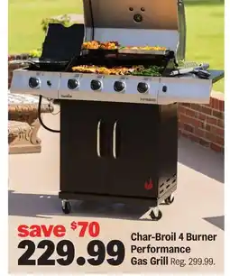 Meijer Char-Broil 4 Burner Performance Gas Grill offer