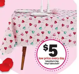 Meijer Valentine's Day Vinyl Tablecloth offer