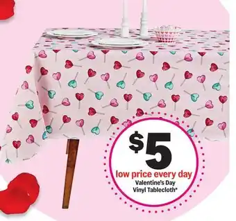 Meijer Valentine's Day Vinyl Tablecloth offer