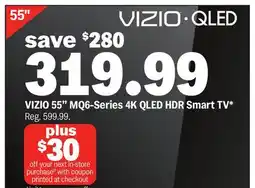 Meijer VIZIO 55 MQ6-Series 4K QLED HDR Smart TV offer