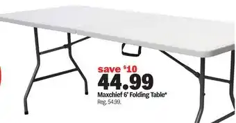 Meijer Maxchief 6' Folding Table offer