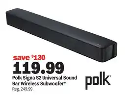 Meijer Polk Signa S2 Universal Sound Bar Wireless Subwoofer offer