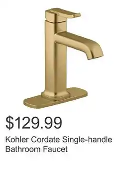 Costco Kohler Cordate Single-handle Bathroom Faucet offer