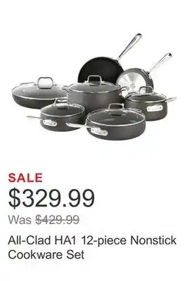 Costco All-Clad HA1 12-piece Nonstick Cookware Set offer