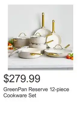 Costco GreenPan Reserve 12-piece Cookware Set offer