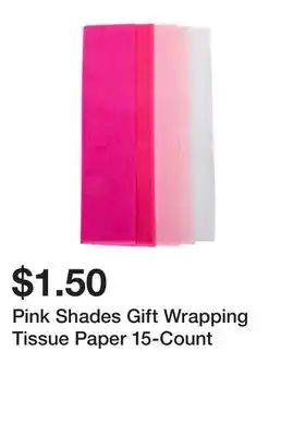 Five Below Pink Shades Gift Wrapping Tissue Paper 15-Count offer