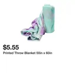 Five Below Printed Throw Blanket 50in x 60in offer