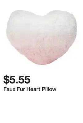 Five Below Faux Fur Heart Pillow offer