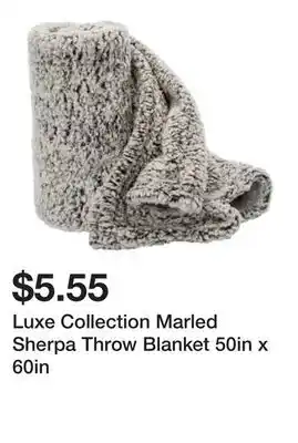 Five Below Luxe Collection Marled Sherpa Throw Blanket 50in x 60in offer