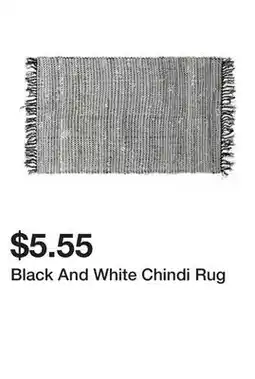 Five Below Black And White Chindi Rug offer