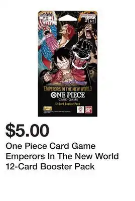 Five Below One Piece Card Game Emperors In The New World 12-Card Booster Pack offer