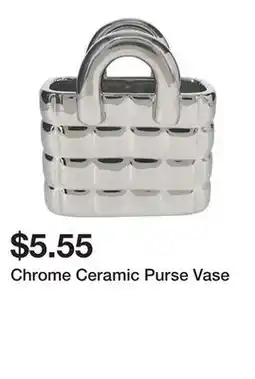 Five Below Chrome Ceramic Purse Vase offer