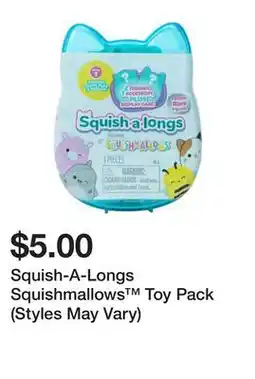 Five Below Squish-A-Longs Squishmallows Toy Pack (Styles May Vary) offer