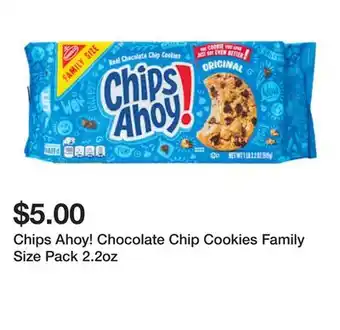 Five Below Chips Ahoy! Chocolate Chip Cookies Family Size Pack 2.2oz offer