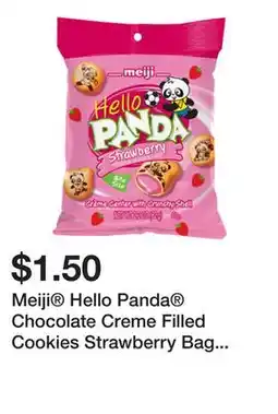 Five Below Meiji Hello Panda Chocolate Creme Filled Cookies Strawberry Bag 2.2oz offer