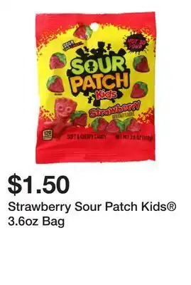 Five Below Strawberry Sour Patch Kids 3.6oz Bag offer