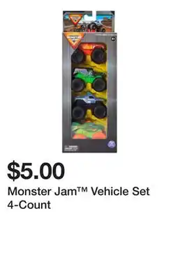 Five Below Monster Jam Vehicle Set 4-Count offer