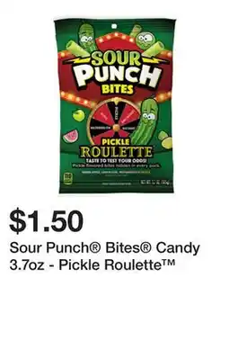 Five Below Sour Punch Bites Candy 3.7oz - Pickle Roulette offer