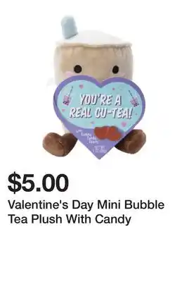 Five Below Valentine's Day Mini Bubble Tea Plush With Candy offer